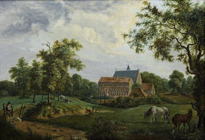 Klooster Ter Apel with the Original Upper Floor on the North Wing, a Year Before Demolition in 1834 by Assuerus Quaestius